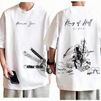 One Piece Roronoa Zoro TShirt Unisex Harajuku Anime Graphic Print Crew Neck Pure Cotton Fashion Streetwear Tops For Men Women M