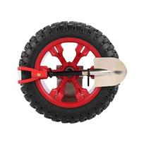Portable Mini Spare Tire set with Shovel & Flag Rear Decoration Miniature Car Spare Tire for Electric Bike & Vehicles