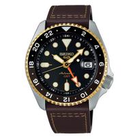 SEIKO 5 SPORTS SKX serijos GMT modelis Automatinis mechaninis laikrodis Seiko Five Sports Pagamintas Japonijoje SSK036 Juodas Rudas Odinis Užjūrio Modelis [Seiko] Vyriškas juoda