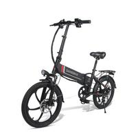 SAMEBIKE 20LVXD30 Suaugusiųjų Patogus Sulankstomas Elektrinis Dviratis 250W 48V10.4AH Ličio Baterija Elektrinis Dviratis 20 colių Padangos Kalnų E-dviratis juoda