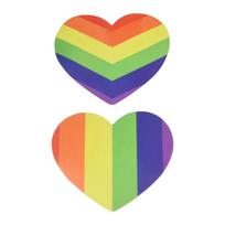 500 For Rainbow Heart Stickers for Celebrations Festivals Parties 3 8cm Roll of 500 for Crafts and Decorations China Mainland