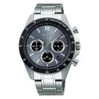 SEIKO SELECTION SBTR027 Kvarcinis Laikrodis su Datos ir Savaitės Dienos Indikatoriumi Nerūdijančio Plieno [Seiko Laikrodis] Vyriškas Laikrodis, Maitinamas Baterija Chronografas, & 24 Valandų Ranka, Mėlynai Pilkas Ciferblatas,
