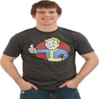 Fallout Vault Boy Mens T-Shirt L, Black S juoda