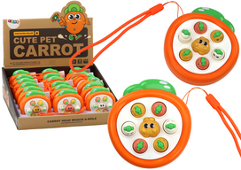 Elektroninis žaidimas Lean Toys Whack A Mole Cute Pet Carrot, 9 cm, oranžinė sp.