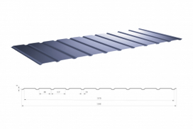 Trapecinis profilis T-8 FK RAL9005, Ultramat