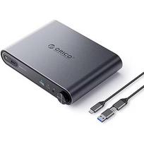 Orico 10w1 USB-C z obudową M.2 NVMe/SATA, audio 3,5mm, RJ45, HDMI 4K@60Hz, PD 100W PTM1-GY-EP