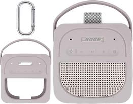 "Aenllosi" silikoninis apsauginis dėklas, skirtas "Bose New SoundLink Micro" (2 kartos) nešiojamajai "Bluetooth" kolonėlei Kelioninis dėklas, tik dėklas - kolonėlė neįtraukta - baltas