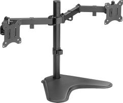 "Amer" Dvigubas LED LCD monitoriaus laisvai pastatomas stalinis stovas 2 ekranams iki 32 colių Sunkiasvorės visiškai reguliuojamos rankos su maksimalia VESA 100x100 mm (2 lygiai)
