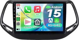 "Android" automobilinis radijo imtuvas 14, skirtas "Jeep Compass" 2017-2020 m. - 10,1 colio HD jutiklinis ekranas (1280 x 800), belaidis "CarPlay" ir "Android Car", GPS, "Wi-Fi", "Bluetooth", du USB lizdai, HiFi stereo sistema