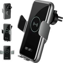 "Axred V8" 15W mobiliojo telefono laikiklis automobilyje su įkrovimo funkcija, automatiniu užrakinimu ir atrakinimu liečiant, belaidis greitasis įkrovimas Qi mobiliojo telefono laikiklis automobilyje, suderinamas su "iPhone Samsung