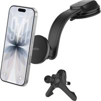 "Belkin" belaidis automobilinis įkroviklis, mobiliojo telefono automobilinis laikiklis su įkrovimo funkcija, suderinamas su "MagSafe", USB-C kabelis, indukcinė įkrovimo stotelė, skirta "iPhone 17", "Galaxy S25", "Pixelsnap" ir kt., greitasis įkrovimas Qi2