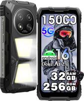 "Blackview Rock 2 Pro" 5G lauko mobilusis telefonas su 400 lm stovyklavietės lempa, "Android 16", 32GB + 256GB/512GB TF, 6,67 colių HD+120Hz, 15000 mAh lauko išmanusis telefonas, 16MP + 13MP, vandeniui atsparus išmanusis telefonas IP69K/OTG