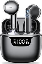 "Bluetooth" ausinės Belaidės "Bluetooth 5.1" su 4 ENC triukšmo slopinimo mikrofonu IPX7 vandeniui atsparios HiFi stereofoninės jutiklinio ekrano belaidės ausinės 28 valandos, skirtos "iOS Android", baltos spalvos