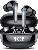 "Bluetooth" ausinės, ausinės į ausis, belaidės "Bluetooth 5.3", 40 valandų gilus bosas su LED ekranu, 4 ENC triukšmo slopinimo mikrofonas, belaidis HiFi stereofoninis garsas, IPX7 vandeniui atsparus "iOS" / "Android