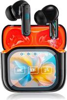 "Bluetooth" ausinės, belaidės ausinės su jutikliniu ekranu, "Bluetooth 5.4 HiFi Stereo" su ANC/ENC triukšmą slopinančiu mikrofonu, 60 val. žaidimo trukmė, IPX7 vandeniui atsparios ausinės su 7 EQ režimais