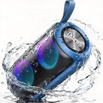 "Bluetooth" garsiakalbis su RGB šviesa, muzikos dėžutė, nešiojamasis "Blueooth" garsiakalbis, 52 mm skersmens, dvigubas, 24 W svaiginantis garsas, 12 valandų veikimo laikas, IPX6 atsparus vandeniui, skirtas lauko stovyklavimui, vakarėliams, kelionėms, DSP