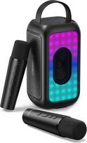 "Bobtot" nešiojamasis "Bluetooth" garsiakalbis, belaidis, 16 valandų atkūrimo laikas, nedidelis karaokės aparatas, dainavimo aparatas (su 2 mikrofonais)