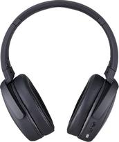 "Boompods Headpods ANC" triukšmą slopinančios ausinės - belaidės "Bluetooth" ausinės per ausis su mikrofonu, 12 valandų veikianti baterija ir pagalvėlės putų ausų pagalvėlės, sulankstomos, su kelioniniu dėklu, juodos spalvos