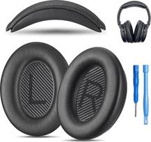 "Bose QuietComfort 35" (QC35) ir "Quiet Comfort 35 II" (QC35 II) ausinėms skirti pakaitiniai ausų kilimėliai ir pakaitinė galvos juostos pagalvėlė (QC35-QC35 II, juoda)