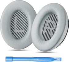 "Bose Quiet Comfort 35" (QC35) ausinių atsarginės pagalvėlės. Komplektuojamos su QC35 formos apvadais su užrašais "L ir R" (QC35, pilka)
