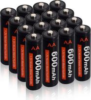 "CITYORK" saulės baterija AA 600 mAh įkraunama (16 vnt.) - 1,2 V NiMH "Mignon" AA saulės baterija, skirta saulės žibintams, saulės žibintams, pasakų žibintams, saulės takų žibintams, sodo žibintams, saulės baterijoms
