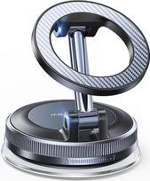 "Coolpow" mobiliojo telefono laikiklis automobilyje "Magsafe" automobilio laikiklis [karinis vakuuminis siurbimo puodelis ir magnetas] Pasukamas sulankstomas magnetinis mobiliojo telefono laikiklis "iPhone" 17 / diskas / prietaisų skydeliai