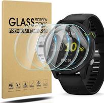 "Diruite" 4 ekrano apsaugų pakuotė "Garmin Forerunner 255/255 Music", HD stiklo ekrano apsauga "Garmin Forerunner 255/255 Music", be burbuliukų, apsauganti nuo įbrėžimų ir tepalo