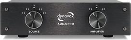 "Dynavox AUX-S PRO" 5 RCA įvesties išplėtimo jungiklis su dviem stereofoninio ir erdvinio stiprintuvo jungtimis - juodas