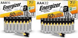 "Energizer" šarminės maitinimo baterijos AAA (48 vnt.) - 1,5 V aukštos kokybės baterijos - baterijos namams ir biurui - 100 % pakuotė be plastiko - 7 metų galiojimo laikas [tik "Amazon"]