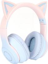 "Focket Bluetooth" ausinės, "Cat Ear" ausinės su mikrofonu, 7 LED šviečiančios belaidės ausinės su garsumo reguliatoriumi, sulankstomos žaidimų ausinės vaikams ir suaugusiesiems 15 val.