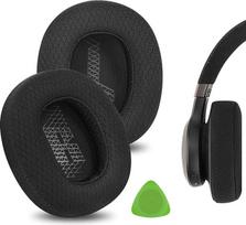 "Geekria Comfort Mesh Fabric" pakaitinės ausų pagalvėlės, skirtos "JBL Live 650 BTNC", "Lifestyle E65BTNC", "Duet NC", "Live 660 BTNC" ausų pagalvėlėms, remonto dalims (juodos spalvos)