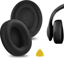 "Geekria QuickFit Protein Leather" pakaitiniai ausinių įdėklai, skirti JBL Everest 700, V700BT ausinėms, ausinių įdėklai, remonto dalys (juodi)