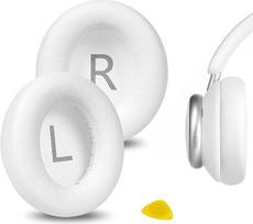 "Geekria QuickFit" pakaitiniai ausinių pagalvėlės "Anker Soundcore Life Q45", "Space Q45" ausinių pagalvėlės Ausinių pagalvėlių remonto dalys (baltos spalvos)