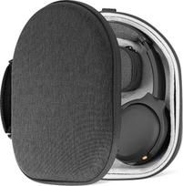 "Geekria Shield" ausinių dėklas plokščioms ausinėms per ausis Keičiamas kietas kelioninis dėklas su laido laikymo vieta, suderinamas su "Steelseries", "B&W", "Skullcandy" ausinėmis (pilkas)