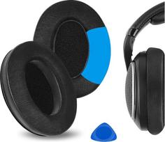 "Geekria Sport" aušinančio gelio pakaitiniai ausinių įklotai "Sennheiser" ausinėms HD505 HD515 HD555 HD518 HD558 HD559 HD569 HD579 HD589 - ausų kaušelių remonto dalys (juodos spalvos)