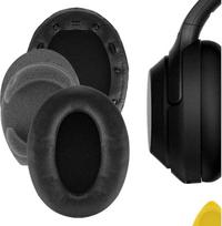 "Geekria" "QuickFit" baltyminės odos atsarginės ausų pagalvėlės, suderinamos su "Sony WH-1000XM3" ausinių ausinių pagalvėlėmis, ausinių ausinių pagalvėlių remonto dalimis (juodos spalvos)