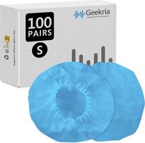 "Geekria" 100 porų mažų neaustinio audinio vienkartinių ausinių dėklų / ausinių dėklų / ausų pagalvėlių apsaugų / tamprių sanitarinių ausinių puodelių, tinka 1,57-3,15 colių ausinėms (mėlyna)