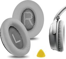 "Geekria" pakaitinės ausų pagalvėlės "Bose QuietComfort 35", QC35, QC25, QC2, QC15, "Around-Ear AE2", AE2i, AE2w ausinėms / ausų pagalvėlės / ausų kaušelių / ausų dangtelio / ausų pagalvėlių remonto dalys (pilka)