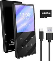 "Gueray" 128GB MP3 grotuvas su "Bluetooth 5.0" Nešiojamasis skaitmeninis muzikos grotuvas su HiFi garsu Įmontuotas garsiakalbis Palaiko FM radiją Balso įrašymo įrenginys TF kortelė