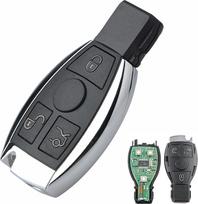 "Heart Horse" 433 MHz automobilio raktelio korpuso nuotolinio valdymo pultas su BGA lustu NEC Blade, skirtas "Mercedes-Benz" LT Z A B C E klasės W169 W203 W204 W210 W211 W212 W221 -3 mygtukų nuotolinio valdymo rakto korpusas