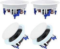 "Herdio" 5,25 colio lubų garsiakalbis, 2 krypčių 600 W, suderinamas su "Bluetooth" integruotais garsiakalbiais, montuojamas į apačią, puikiai tinka miegamajam, namų kinui, dengtoms verandoms (4 garsiakalbiai)