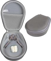 "Hermitshell" kietas EVA kelioninis dėklas "AfterShokz Trekz Air Bone Conduction" belaidėms "Bluetooth" prakaitui atsparioms ausinėms (AS650) (pilkas)
