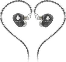 "Hidizs MS1-Galaxy" aukštos kokybės "HiFi In-Ear Monitor IEM" laidinės ausinės su dinaminiais dvigubos magnetinės grandinės garsiakalbiais per ausis, juodos (be mikrofono)