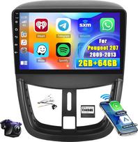 "Hikity" 2GB + 64GB "Android 15" automobilinis radijas, skirtas "Peugeot 207" 2009-2013 m. Radijas Belaidis "CarPlay" "Android" automobilinis "Bluetooth" laisvų rankų įranga 9 colių ekranas automobilinis radijas su navigacija atbulinės eigos kamera