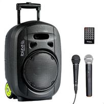 "Ibiza" - PORT8VHF-MKII-TWS - nešiojamasis 8"/400W MAX garsiakalbis su 1 laidiniu ir 1 VHF mikrofonu, nuotolinio valdymo pultu ir priedų krepšeliu - "Bluetooth", USB, SD ir TWS - 6-8 val. veikimo laikas
