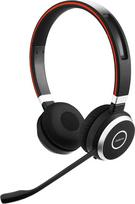"Jabra Evolve 65" belaidės stereofoninės ausinės ant ausų - "Unified Communications" sertifikuotos ausinės su ilga baterijos veikimo trukme ir USB "Bluetooth" adapteriu - juodos spalvos