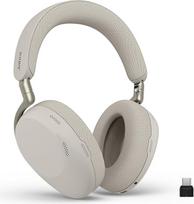 "Jabra Evolve3 85" belaidės "Bluetooth" ausinės per ausis su mikrofonu biurui, USB-C, AI balso skambučiai, adaptyvus aktyvus triukšmo slopinimas, 25 val. baterija, skirtos susitikimų programėlėms, šiltai pilkos spalvos