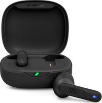 "JBL Vibe Flex" belaidės "Bluetooth" ausinės, 12 mm garsiakalbis, 32 valandų atkūrimas, atsparios vandeniui ir dulkėms, IP54, juodos spalvos