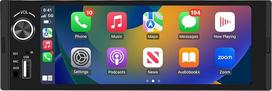 "Junsun" 1-DIN automobilinis radijas su 6,36 colių IPS jutikliniu ekranu "CarPlay" ir "Android Car", valdymas vairu, galinio vaizdo kameros jungtis, USB, išorinis mikrofonas ir RDS