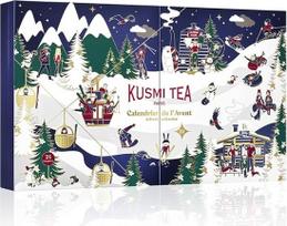 "Kusmi" arbatos advento kalendorius - juodoji, žalioji, baltoji arbata - 24 staigmenos - dovanų idėja vyrams ir moterims - arbatos maišeliai, miniatiūros, arbatos preparatai ir priedai (Frosty Christmas)